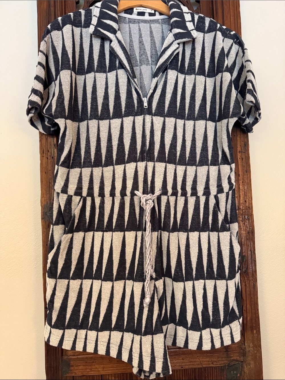 Marine Layer Terry Out Geometric Romper